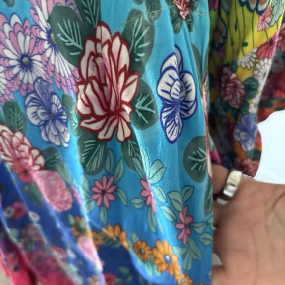 Johnny Was Rainbow Easy Cover Up Dress Womens Medium Boho Resort Travel - Picture 13 of 16